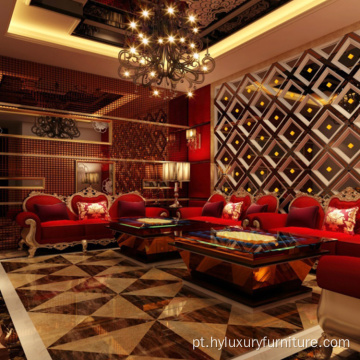boate bar clube sofá de tecido vermelho móveis